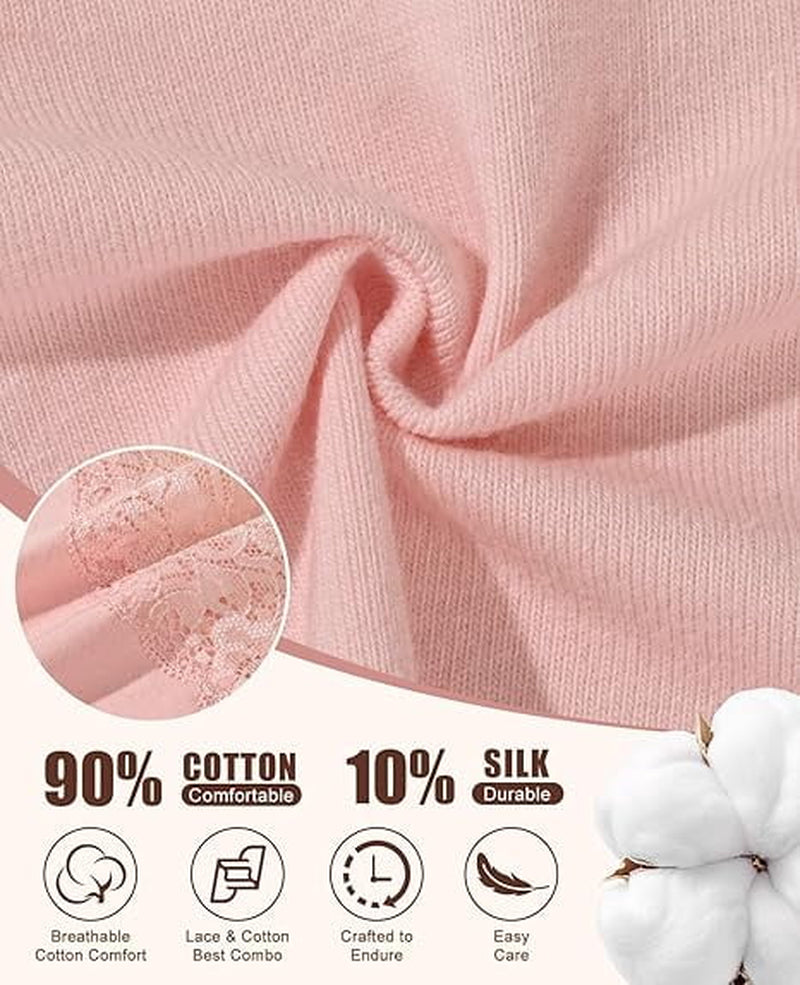 Women'S Lace Thongs, 10-Pack Low Rise No Show Stay-Put