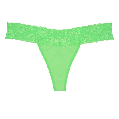 Women'S Lace Thongs, 10-Pack Low Rise No Show Stay-Put