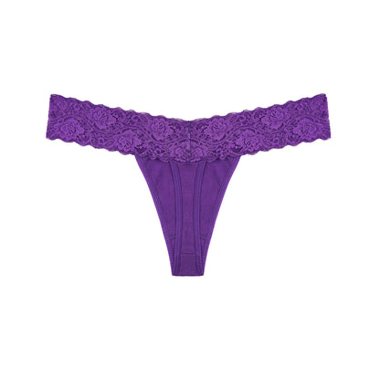 Women'S Lace Thongs, 10-Pack Low Rise No Show Stay-Put