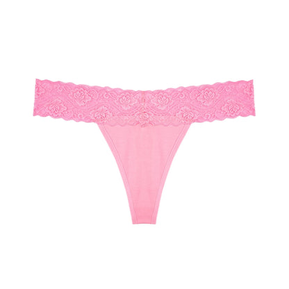 Women'S Lace Thongs, 10-Pack Low Rise No Show Stay-Put